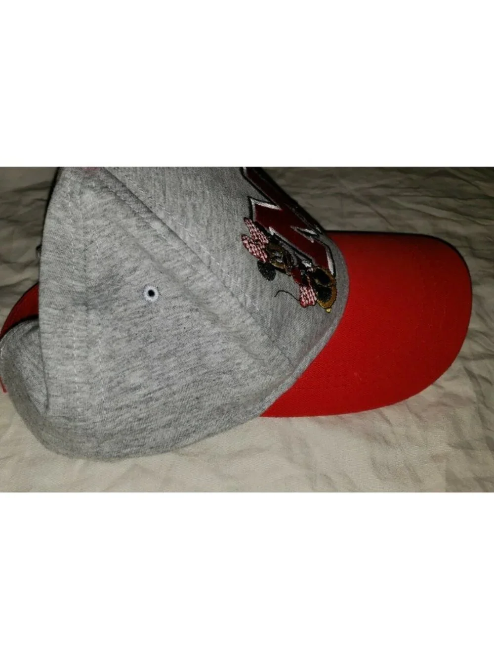 Minnie  Hat Cap Toddler Youth Red and Gray Adjustable One Size